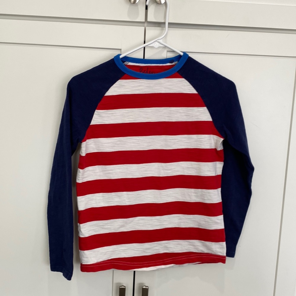 Red, white and Blue long sleeve jersey shirt